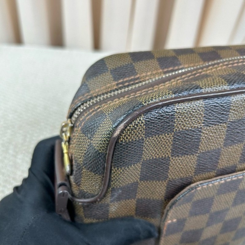 LV路易威登棕棋盤格豆腐包公文包 可單肩可斜挎 容量合適 商務休閒都合適-16