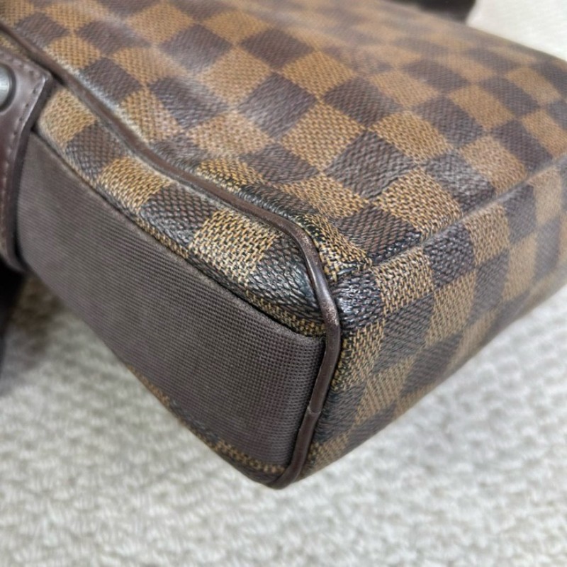 LV路易威登棕棋盤格豆腐包公文包 可單肩可斜挎 容量合適 商務休閒都合適-18