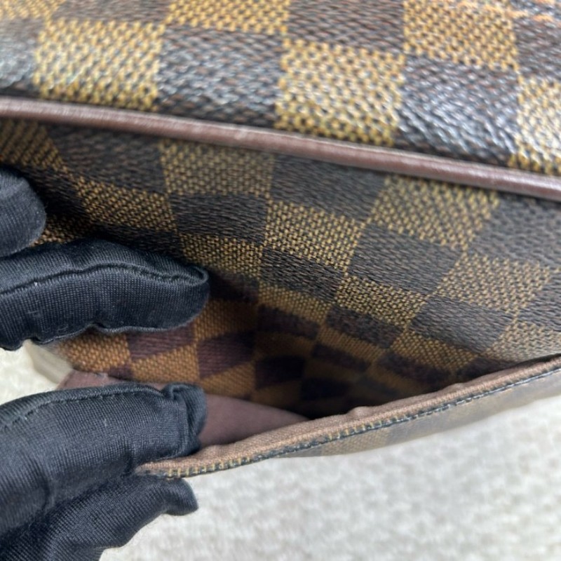 LV路易威登棕棋盤格豆腐包公文包 可單肩可斜挎 容量合適 商務休閒都合適-19