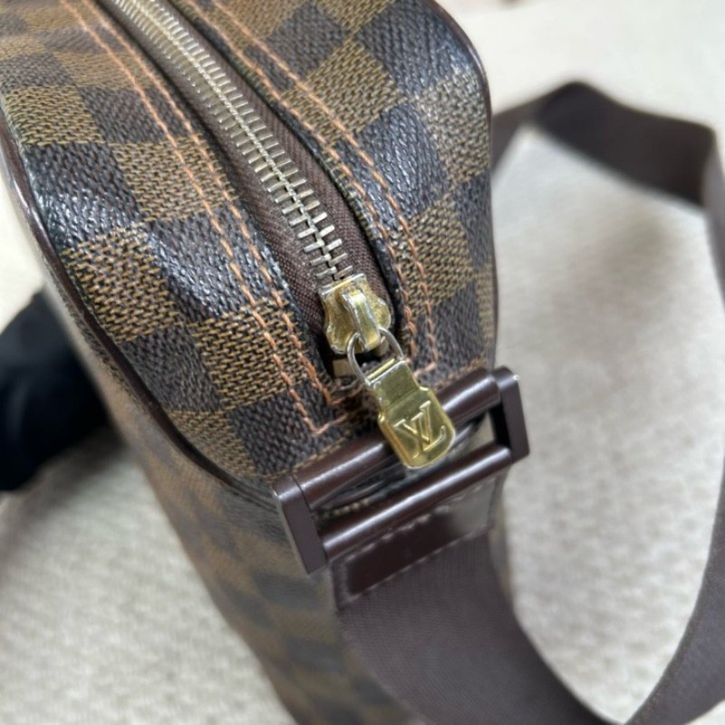LV路易威登棕棋盤格豆腐包公文包 可單肩可斜挎 容量合適 商務休閒都合適-21