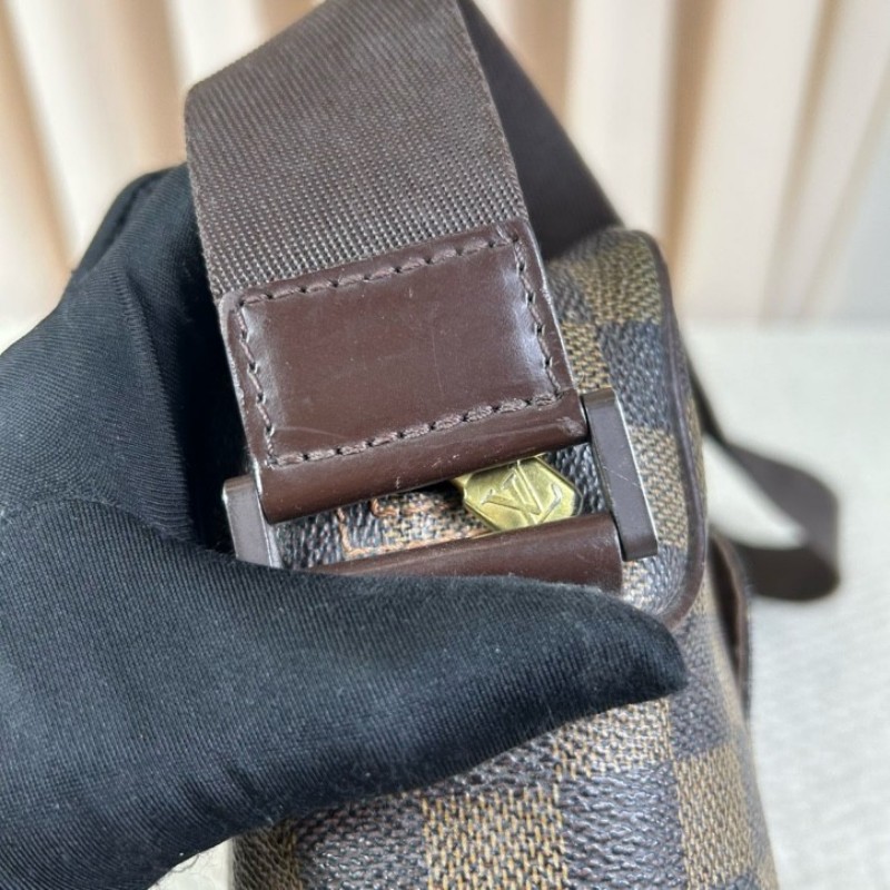 LV路易威登棕棋盤格豆腐包公文包 可單肩可斜挎 容量合適 商務休閒都合適-25