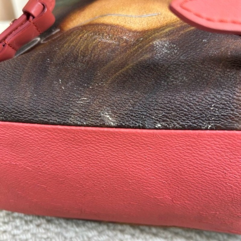 LV路易威登x Jeff Koons 蒙娜麗莎雙肩包 傑夫昆斯小兔掛飾 內裡粉紅色兔子 容量大 精緻有質感-20