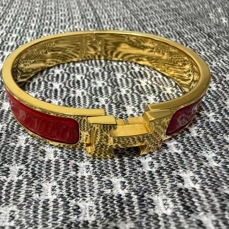 愛馬仕 Clic H 系列琺瑯手鐲-0