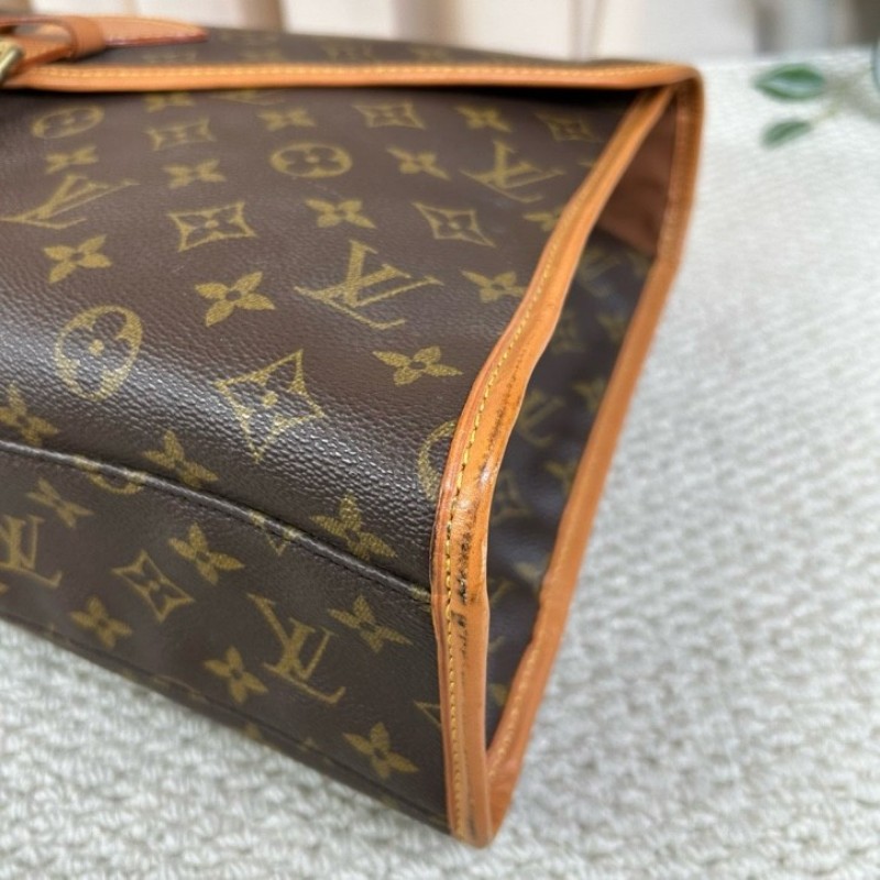 LV路易威登公文包郵差包 經典Monogram老花 棕色配色 皮質細膩 包型硬挺 容量大 日常通勤、出門都很實用。可手提可斜挎可單肩 百搭不挑人-19