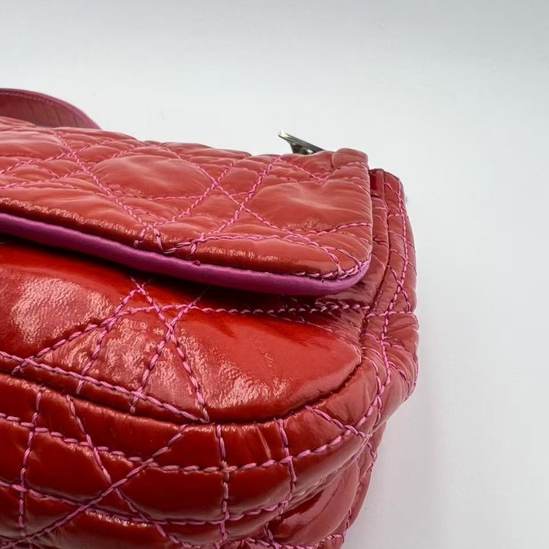 迪奧 Cannage 藤格紋圓筒包-8