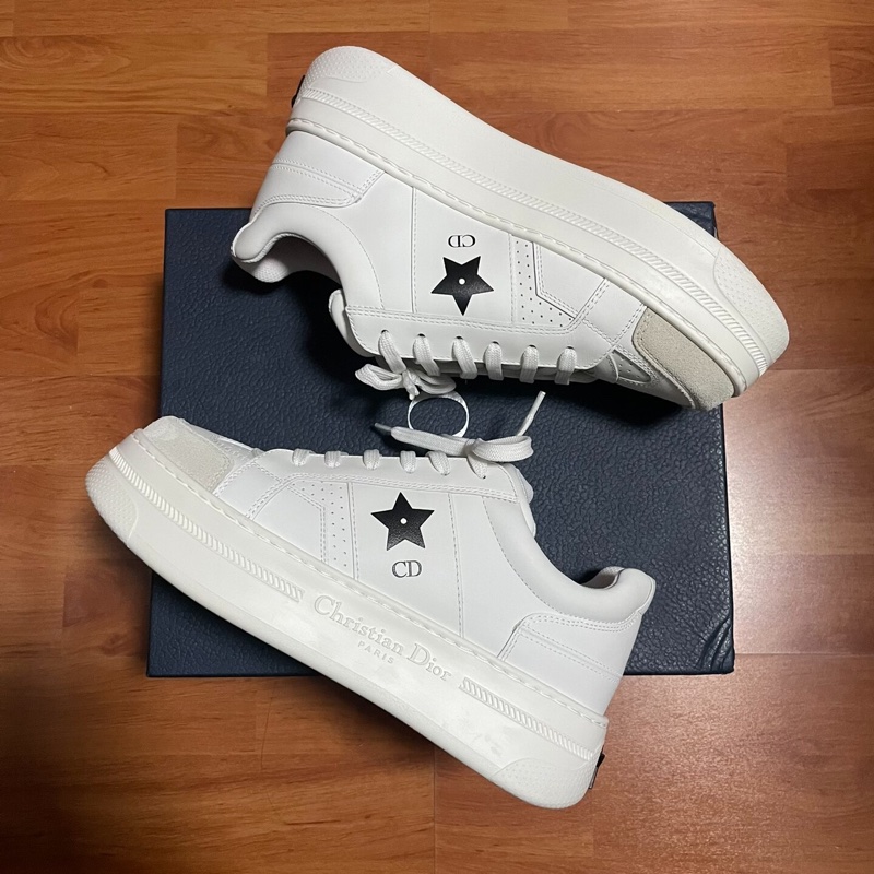 Dior新款星星厚底鞋迪奧新款Star板鞋 低幫女款白色 38碼-7