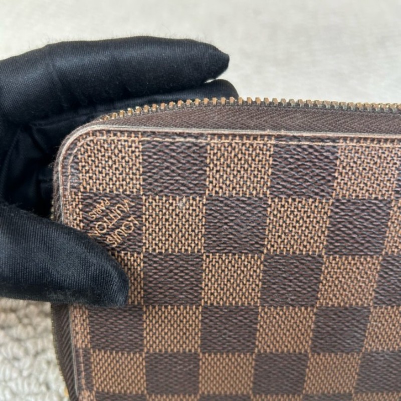 LV路易威登棕色棋盤長款拉鏈錢包 拉鏈順滑 卡位多 容量大 日常用很方便-13