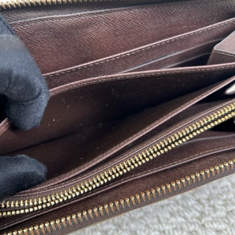 LV路易威登棕色棋盤長款拉鏈錢包 拉鏈順滑 卡位多 容量大 日常用很方便-19