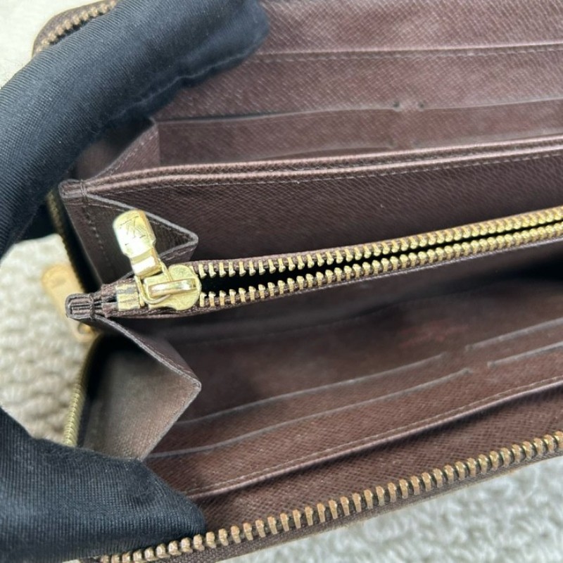 LV路易威登棕色棋盤長款拉鏈錢包 拉鏈順滑 卡位多 容量大 日常用很方便-24