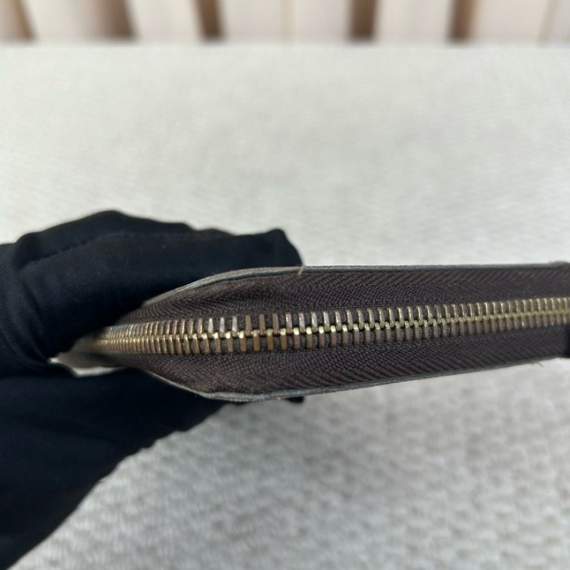 LV路易威登棕色棋盤長款拉鏈錢包 拉鏈順滑 卡位多 容量大 日常用很方便-27