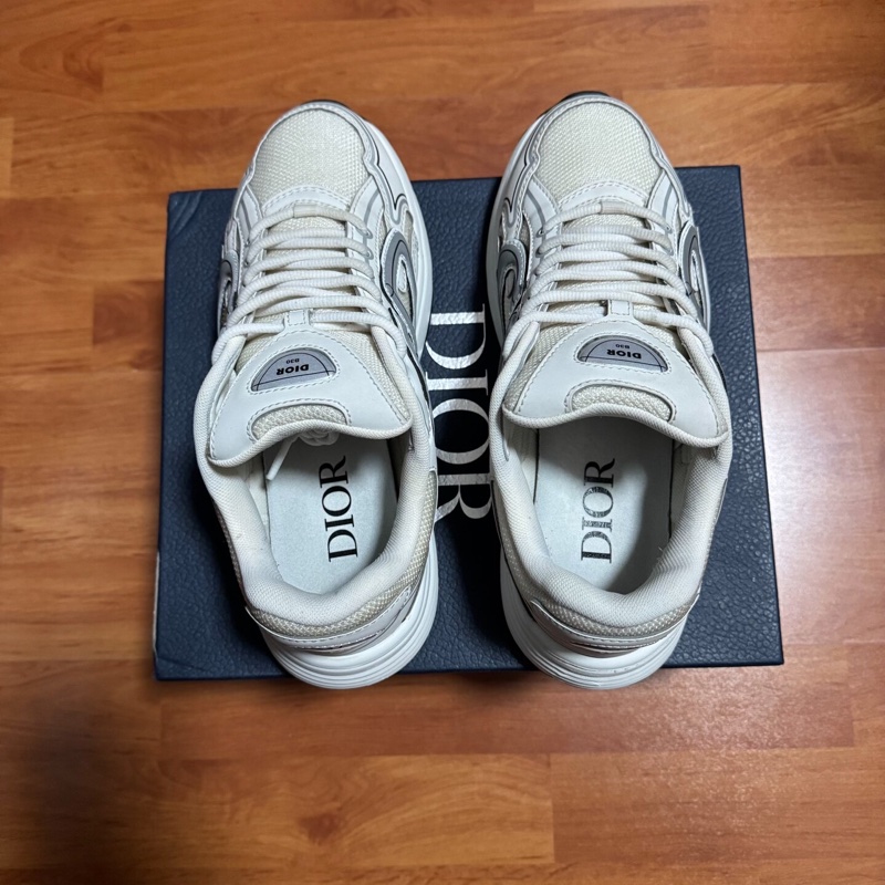 Dior迪奧B30徽標運動鞋 低幫CD印花休閒鞋 白色 40碼-3