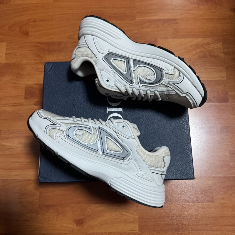 Dior迪奧B30徽標運動鞋 低幫CD印花休閒鞋 白色 40碼-7