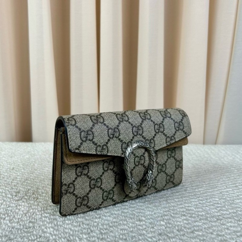 Gucci古馳Dionysus酒神mini鏈條包 經典老花配金屬鏈條肩帶 經典實用百搭 可單肩斜挎-0