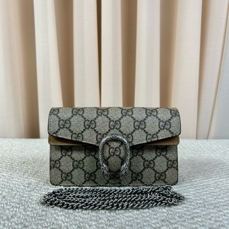 Gucci古馳Dionysus酒神mini鏈條包 經典老花配金屬鏈條肩帶 經典實用百搭 可單肩斜挎-2