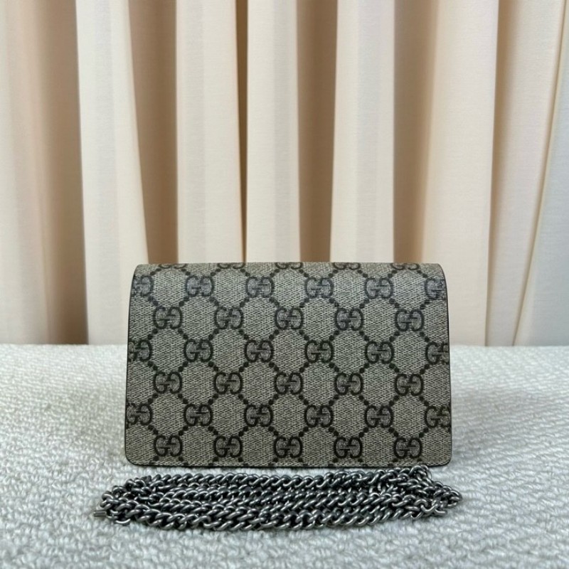 Gucci古馳Dionysus酒神mini鏈條包 經典老花配金屬鏈條肩帶 經典實用百搭 可單肩斜挎-3