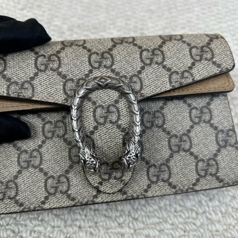 Gucci古馳Dionysus酒神mini鏈條包 經典老花配金屬鏈條肩帶 經典實用百搭 可單肩斜挎-8