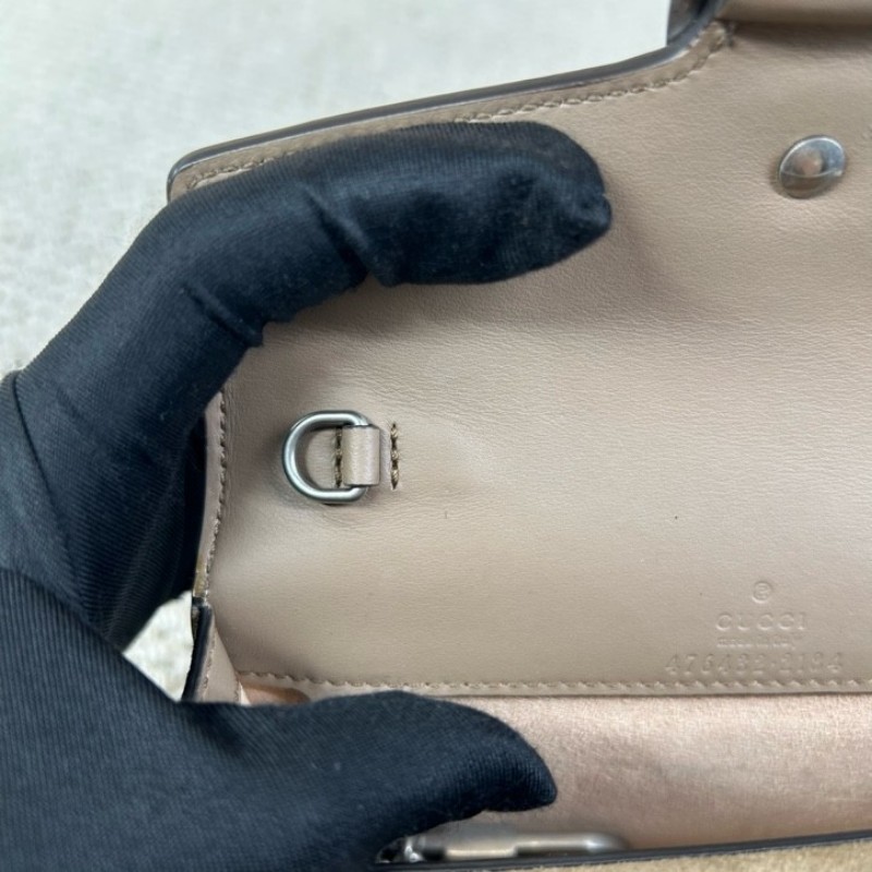 Gucci古馳Dionysus酒神mini鏈條包 經典老花配金屬鏈條肩帶 經典實用百搭 可單肩斜挎-20