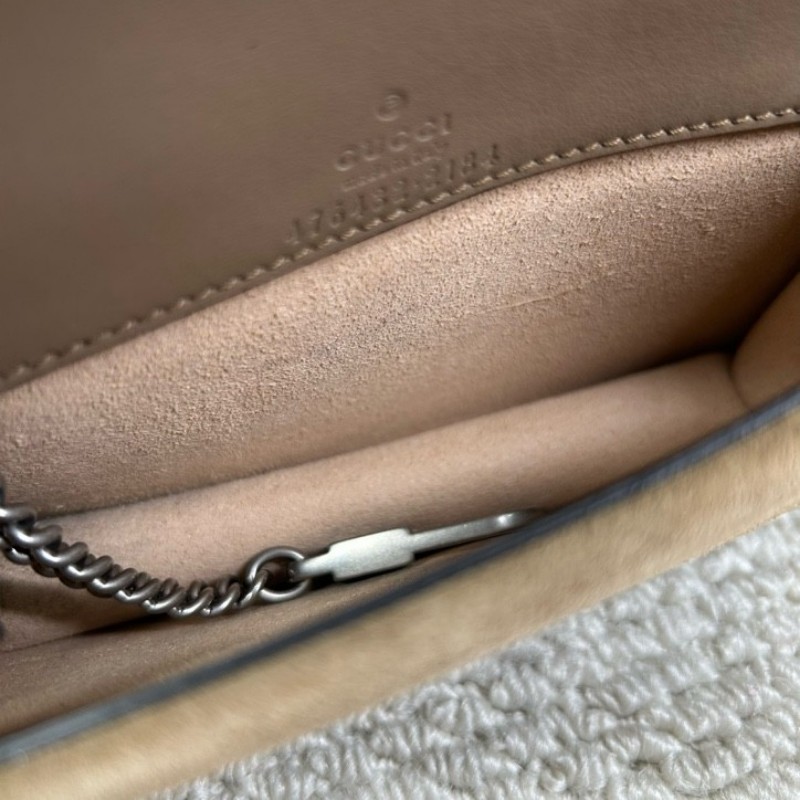 Gucci古馳Dionysus酒神mini鏈條包 經典老花配金屬鏈條肩帶 經典實用百搭 可單肩斜挎-23