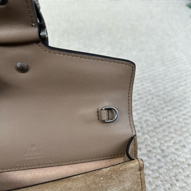 Gucci古馳Dionysus酒神mini鏈條包 經典老花配金屬鏈條肩帶 經典實用百搭 可單肩斜挎-27