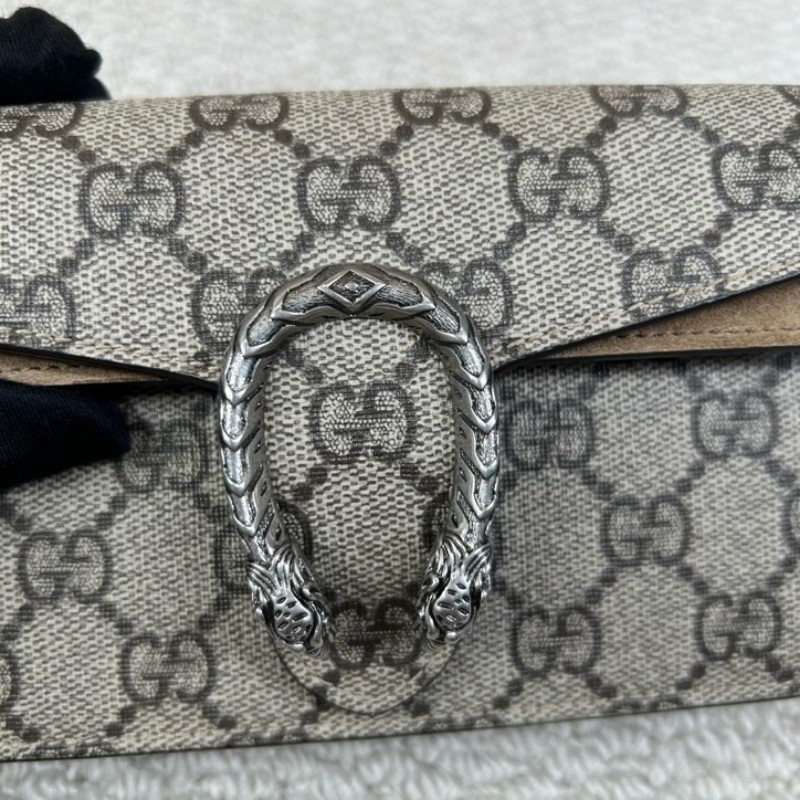 Gucci古馳Dionysus酒神mini鏈條包 經典老花配金屬鏈條肩帶 經典實用百搭 可單肩斜挎-35