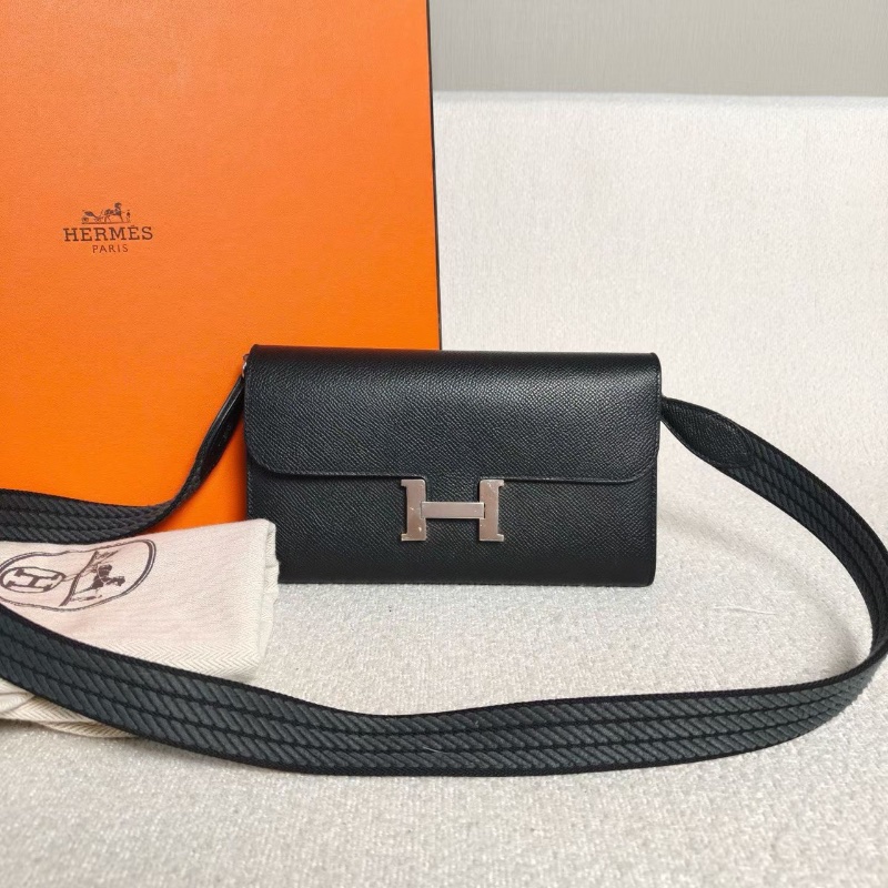 Hermes Constance康康Togo 黑銀epsom皮20*12*3 99新配件塵袋-1