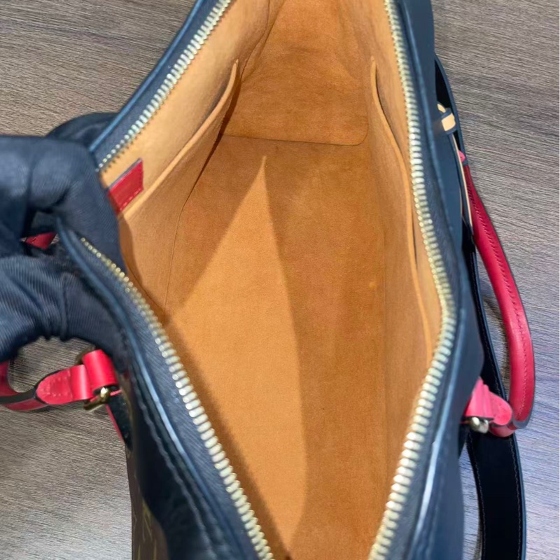 LV路易威登Tuileries中號 老花拼皮手提單肩包-14