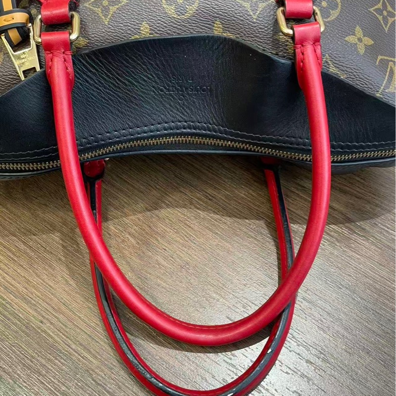 LV路易威登Tuileries中號 老花拼皮手提單肩包-22