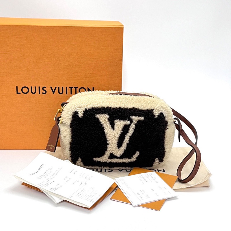 LV Teddy限量羊羔毛泰迪相機包17*12*9 98新配件盒子塵袋購證-1