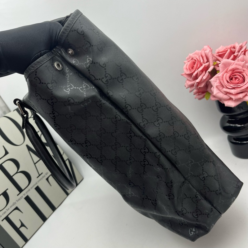 99新古馳/Gucci 黑色帆布 尺寸40x37-4