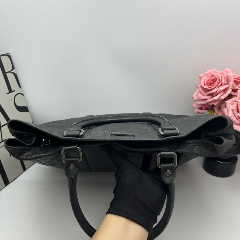 99新古馳/Gucci 黑色帆布 尺寸40x37-6