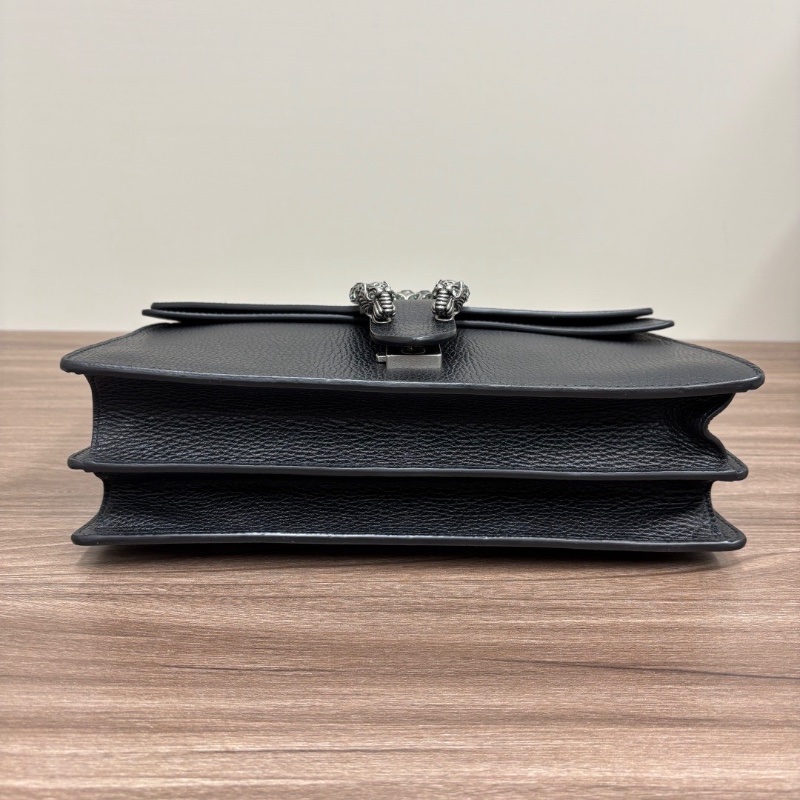 GUCCI Dionysus墨銀鑽扣大號全皮酒神手提腋下包29*21*7 98新配件塵袋-4