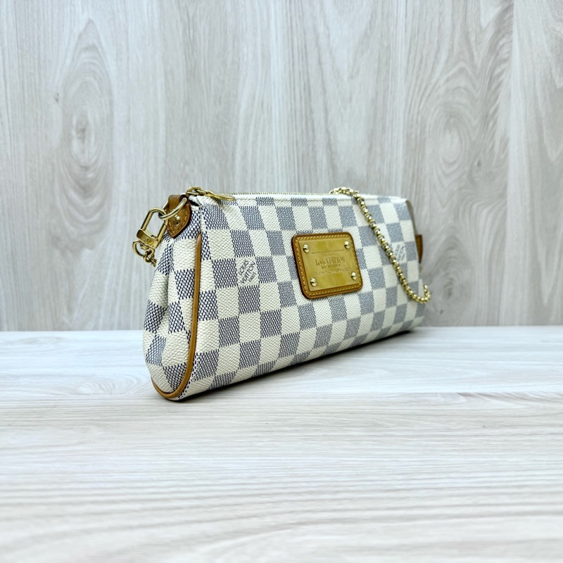 LV白Damier Azur Eva鏈條斜背包N55214-3