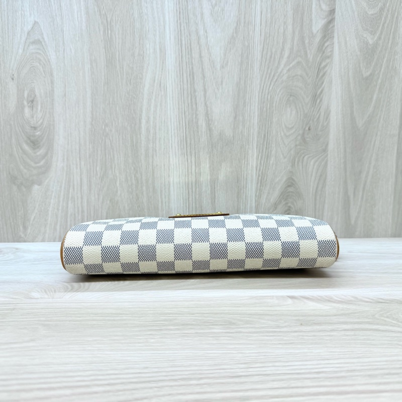 LV白Damier Azur Eva鏈條斜背包N55214-4