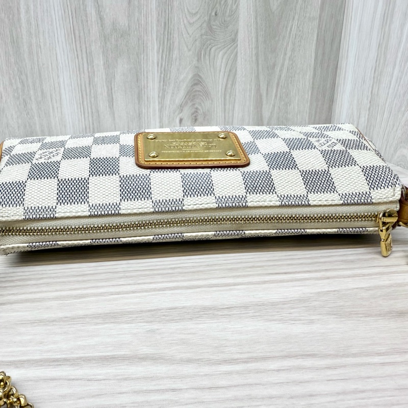 LV白Damier Azur Eva鏈條斜背包N55214-6