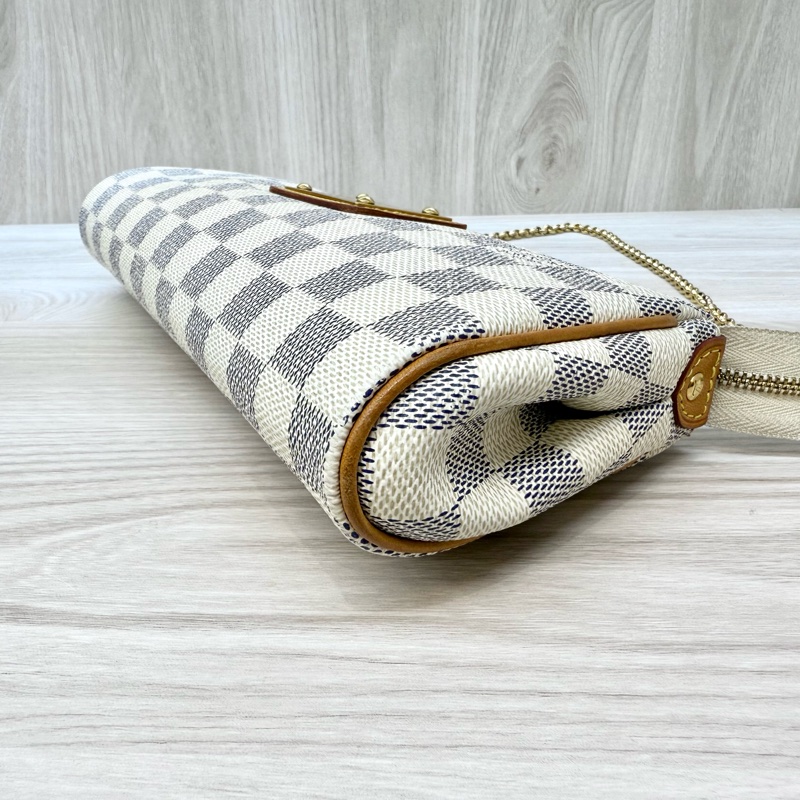 LV白Damier Azur Eva鏈條斜背包N55214-12