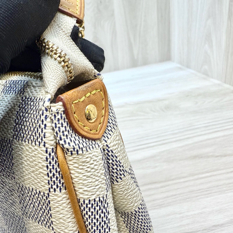 LV白Damier Azur Eva鏈條斜背包N55214-16