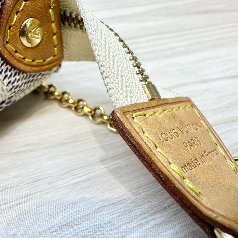 LV白Damier Azur Eva鏈條斜背包N55214-17