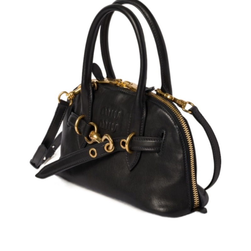 Miu Miu 女士 Aventure 徽標單肩包均碼碼常規、28cm*10cm*16.5cm-1