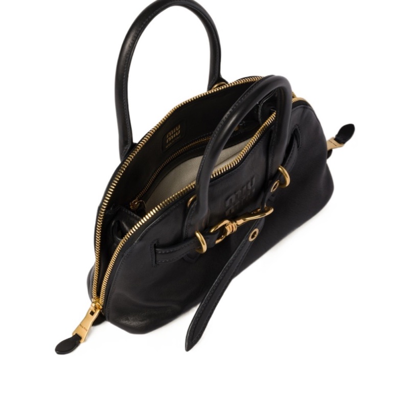 Miu Miu 女士 Aventure 徽標單肩包均碼碼常規、28cm*10cm*16.5cm-2