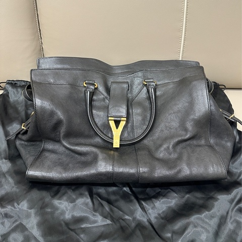 YSL Cabas Chyc Bag 黑色小羊皮手提包