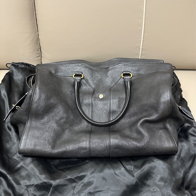 YSL Cabas Chyc Bag 黑色小羊皮手提包-1