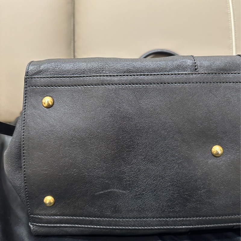 YSL Cabas Chyc Bag 黑色小羊皮手提包-5