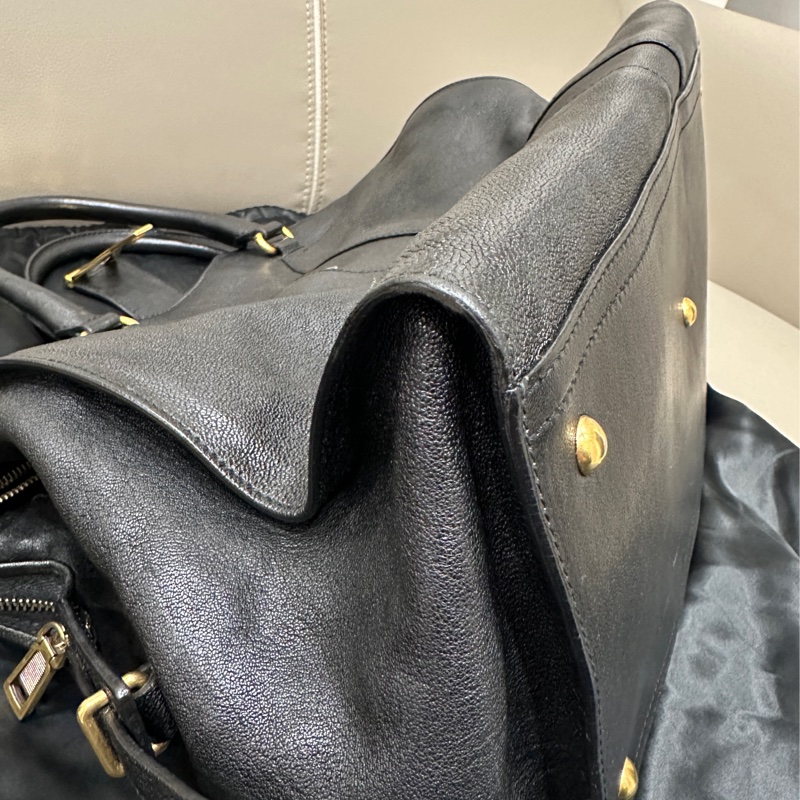 YSL Cabas Chyc Bag 黑色小羊皮手提包-7