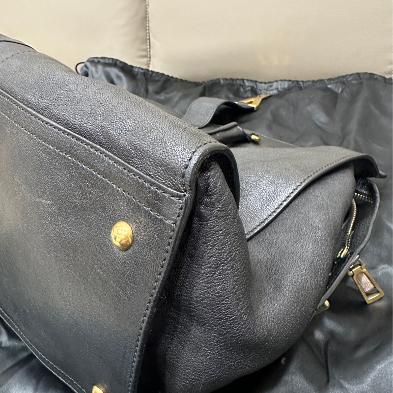 YSL Cabas Chyc Bag 黑色小羊皮手提包-8
