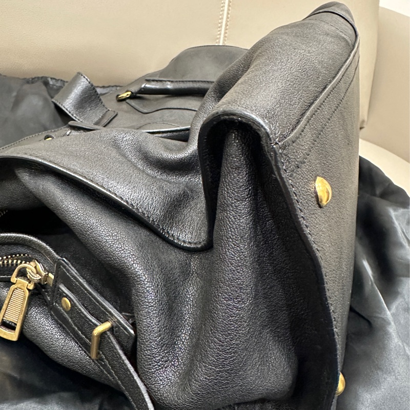 YSL Cabas Chyc Bag 黑色小羊皮手提包-9