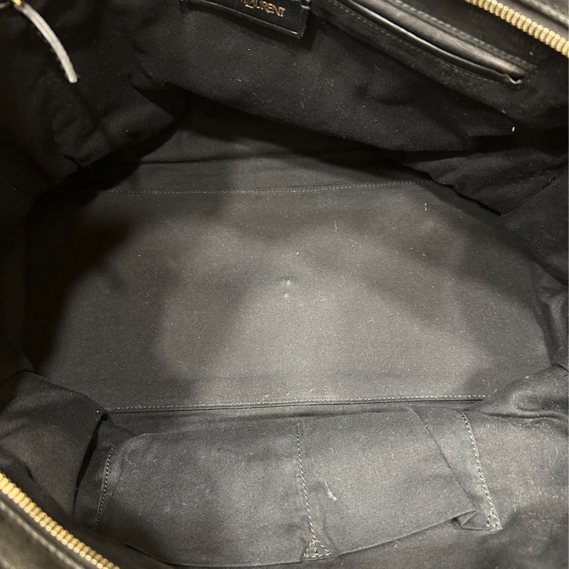 YSL Cabas Chyc Bag 黑色小羊皮手提包-12