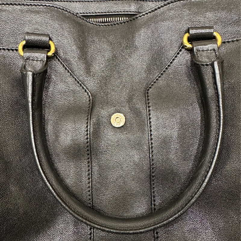 YSL Cabas Chyc Bag 黑色小羊皮手提包-13