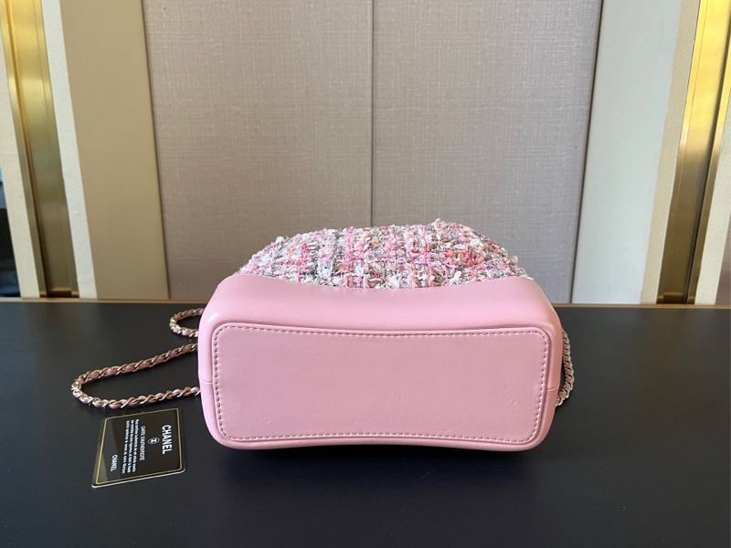 99新極稀品Chanel香奈兒 粗花呢小號流浪雙肩包-3