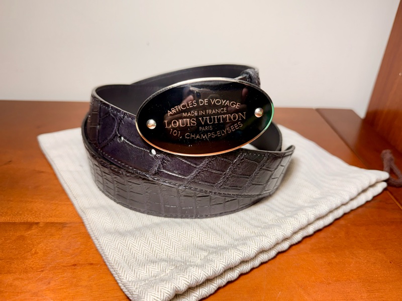 Lv 真鱷魚皮/皮帶(近全新)-0