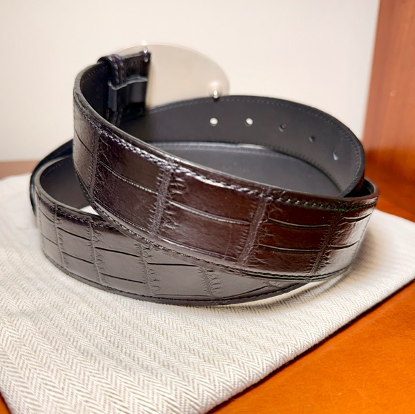 Lv 真鱷魚皮/皮帶(近全新)-6